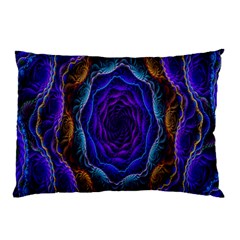 Flowers Dive Neon Light Patterns Pillow Case by Simbadda