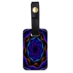 Flowers Dive Neon Light Patterns Luggage Tags (one Side)  by Simbadda