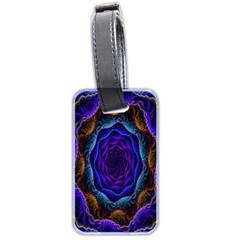 Flowers Dive Neon Light Patterns Luggage Tags (two Sides) by Simbadda