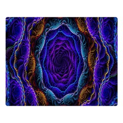 Flowers Dive Neon Light Patterns Double Sided Flano Blanket (large)  by Simbadda