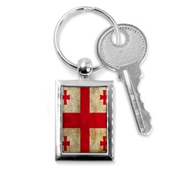 Georgia Flag Mud Texture Pattern Symbol Surface Key Chains (rectangle)  by Simbadda