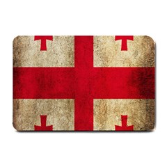 Georgia Flag Mud Texture Pattern Symbol Surface Small Doormat  by Simbadda