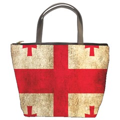 Georgia Flag Mud Texture Pattern Symbol Surface Bucket Bags by Simbadda