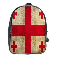 Georgia Flag Mud Texture Pattern Symbol Surface School Bags(large)  by Simbadda