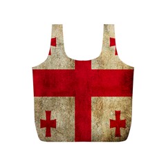 Georgia Flag Mud Texture Pattern Symbol Surface Full Print Recycle Bags (s)  by Simbadda