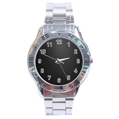 Leather Stitching Thread Perforation Perforated Leather Texture Stainless Steel Analogue Watch by Simbadda