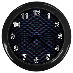 Hexagonal White Dark Mesh Wall Clocks (black) by Simbadda