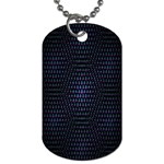 Hexagonal White Dark Mesh Dog Tag (Two Sides) Front