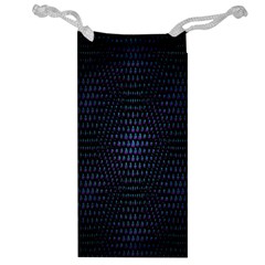 Hexagonal White Dark Mesh Jewelry Bag by Simbadda