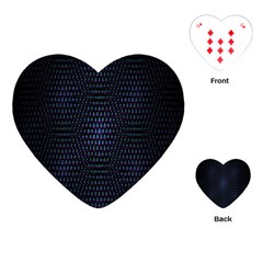 Hexagonal White Dark Mesh Playing Cards (heart)  by Simbadda