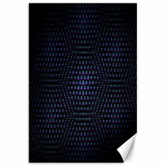 Hexagonal White Dark Mesh Canvas 20  X 30   by Simbadda