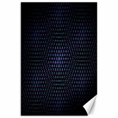 Hexagonal White Dark Mesh Canvas 24  X 36  by Simbadda