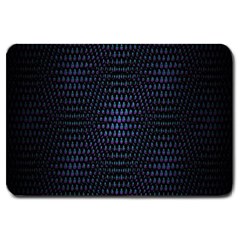 Hexagonal White Dark Mesh Large Doormat  by Simbadda