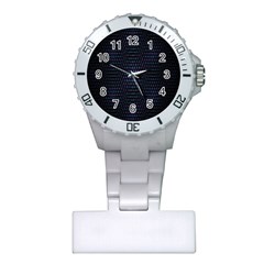 Hexagonal White Dark Mesh Plastic Nurses Watch by Simbadda