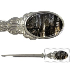 New York United States Of America Night Top View Letter Openers by Simbadda