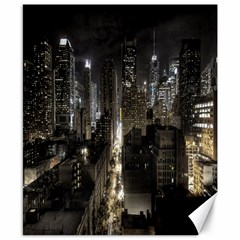 New York United States Of America Night Top View Canvas 8  X 10  by Simbadda