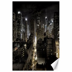 New York United States Of America Night Top View Canvas 20  X 30   by Simbadda