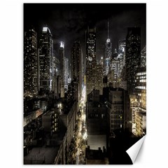 New York United States Of America Night Top View Canvas 36  X 48   by Simbadda