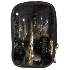 New York United States Of America Night Top View Compact Camera Cases by Simbadda