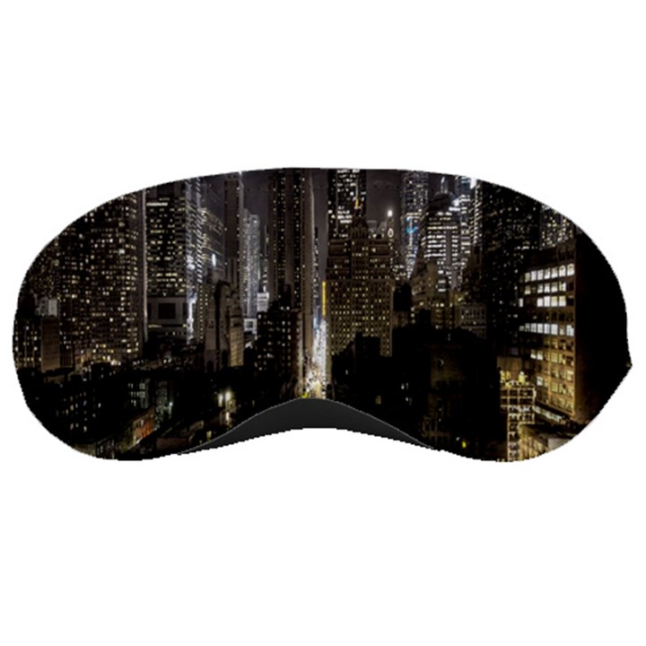 New York United States Of America Night Top View Sleeping Masks