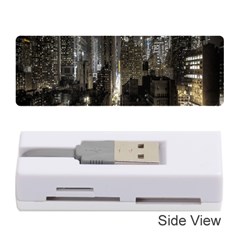 New York United States Of America Night Top View Memory Card Reader (stick)  by Simbadda