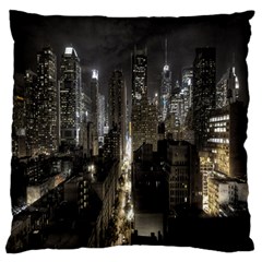 New York United States Of America Night Top View Standard Flano Cushion Case (one Side) by Simbadda