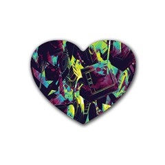 Items Headphones Camcorders Cameras Tablet Rubber Coaster (heart)  by Simbadda