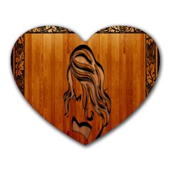 Pattern Shape Wood Background Texture Heart Mousepads by Simbadda