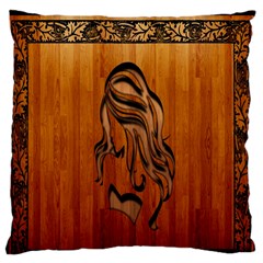 Pattern Shape Wood Background Texture Large Cushion Case (two Sides) by Simbadda