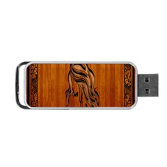 Pattern Shape Wood Background Texture Portable Usb Flash (one Side) by Simbadda