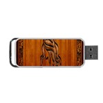 Pattern Shape Wood Background Texture Portable USB Flash (One Side) Front