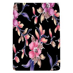 Neon Flowers Black Background Flap Covers (s)  by Simbadda