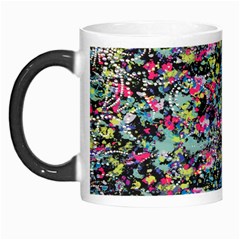 Neon Floral Print Silver Spandex Morph Mugs by Simbadda