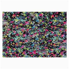 Neon Floral Print Silver Spandex Large Glasses Cloth by Simbadda