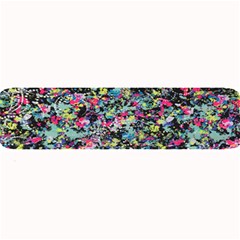 Neon Floral Print Silver Spandex Large Bar Mats