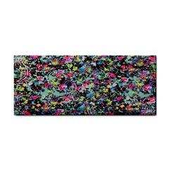 Neon Floral Print Silver Spandex Cosmetic Storage Cases by Simbadda