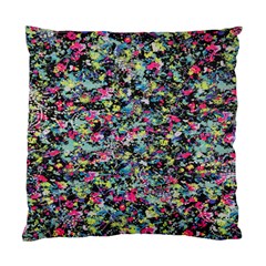 Neon Floral Print Silver Spandex Standard Cushion Case (one Side) by Simbadda