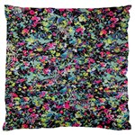 Neon Floral Print Silver Spandex Standard Flano Cushion Case (Two Sides) Front