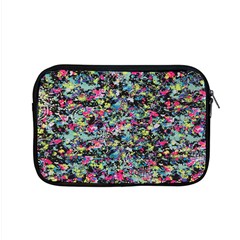 Neon Floral Print Silver Spandex Apple Macbook Pro 15  Zipper Case by Simbadda