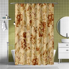 Patterns Flowers Petals Shape Background Shower Curtain 48  X 72  (small)  by Simbadda