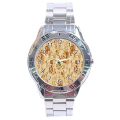 Patterns Flowers Petals Shape Background Stainless Steel Analogue Watch by Simbadda