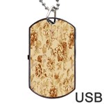 Patterns Flowers Petals Shape Background Dog Tag USB Flash (One Side) Front