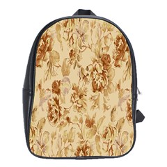 Patterns Flowers Petals Shape Background School Bags (xl)  by Simbadda