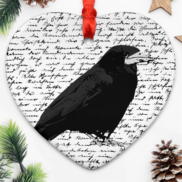 Black raven  Ornament (Heart)