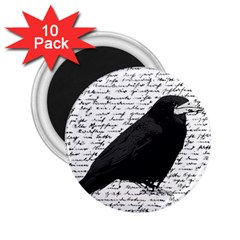 Black Raven  2 25  Magnets (10 Pack)  by Valentinaart