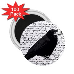 Black Raven  2 25  Magnets (100 Pack)  by Valentinaart