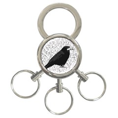 Black Raven  3-ring Key Chains by Valentinaart