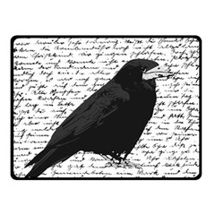 Black Raven  Double Sided Fleece Blanket (small)  by Valentinaart