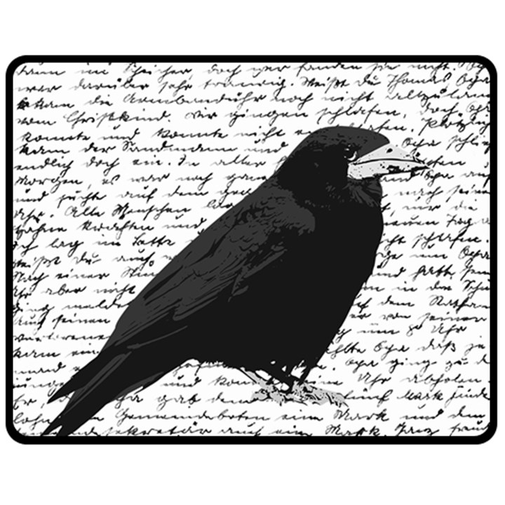 Black raven  Double Sided Fleece Blanket (Medium) 