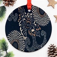 Patterns Dark Shape Surface Ornament (round) by Simbadda